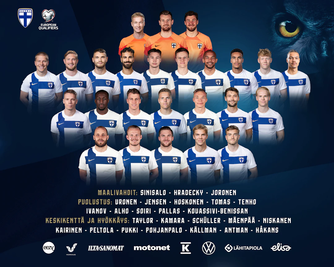 Huuhkajat syyskuun EM-karsintaotteluissa.