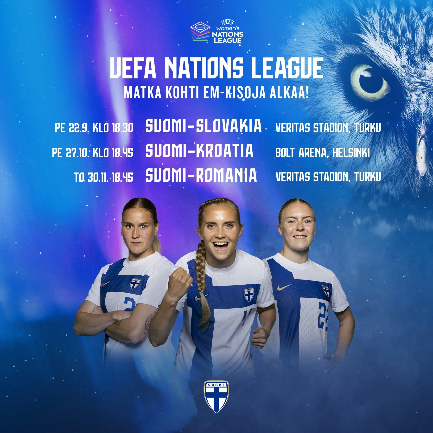 Helmareiden kotiottelut UEFA Nations Leaguessa.