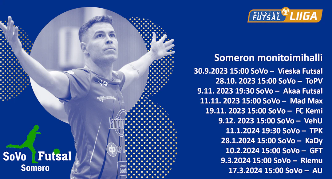 SoVo pelaa kotipelinsä Someron monitoimihallissa.