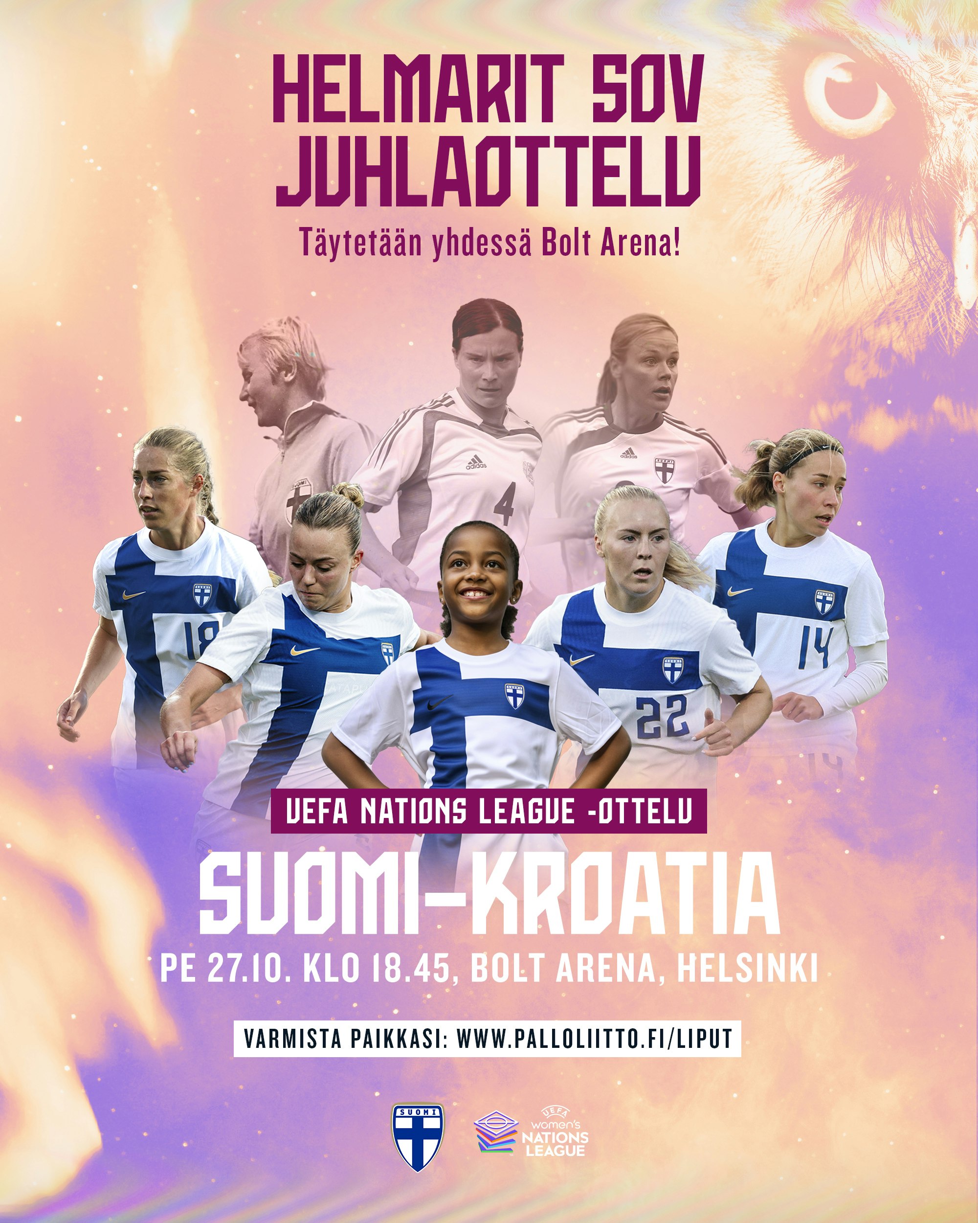 Kroatia-ottelussa juhlistetaan Helmareiden 50-vuotista taivalta.