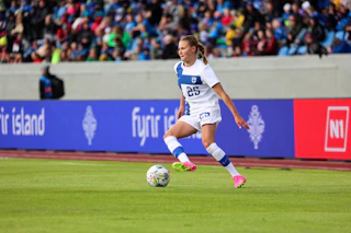 Katariina Kosola A-maaottelussa Islantia vastaan Reykjavikissa heinäkuussa 2023.