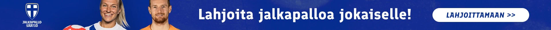 JALKAPALLOA JA FUTSALIA JOKAISELLE  - LAHJOITA JALKAPALLO-SÄÄTIÖLLE!