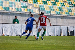 Vilma Koivisto Cyprus Cupin ottelussa Unkaria vastaan helmikuussa 2023.
