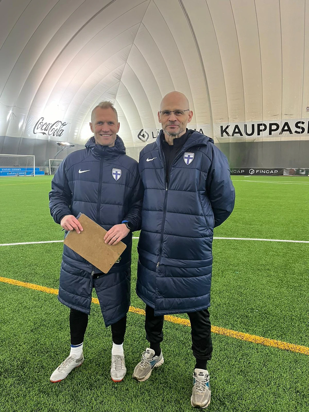 Alueelliset talenttivalmentajat Pekka Lagerblom ja Vesa Tauriainen.