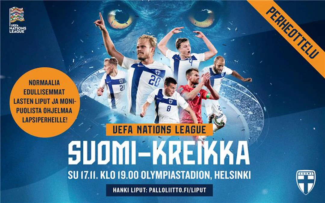 Kreikka-ottelussa riittää ohjelmaa perheille.