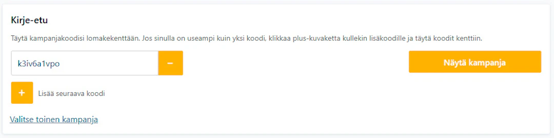 Näytä kampanja