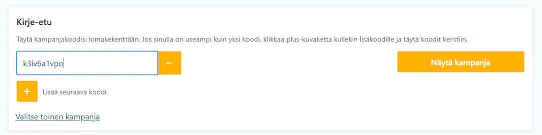 Lisää seuraava koodi