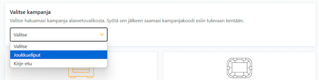 Joukkueliput kampanja