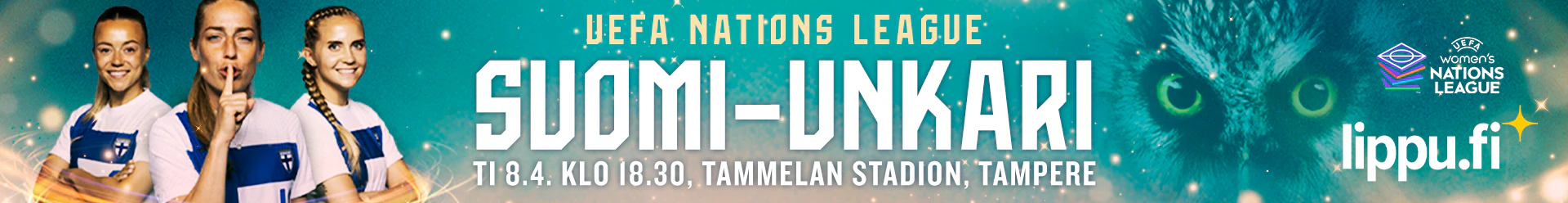 Helmarit Tammelan Stadionilla huhtikuussa! Osta liput Unkari-otteluun!