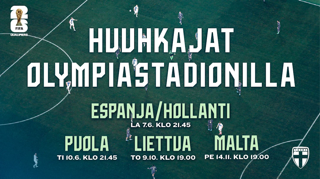 Huuhkajat Olympiastadionilla MM-karsinnoissa.