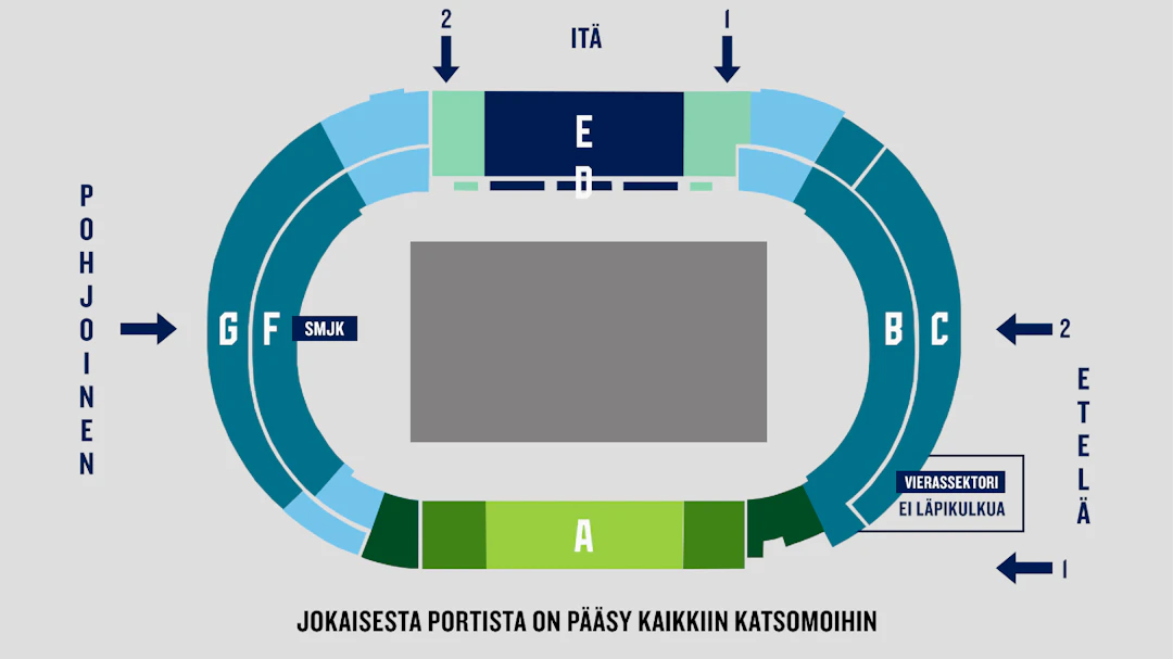 Olympiastadionin katsomokartta 2025