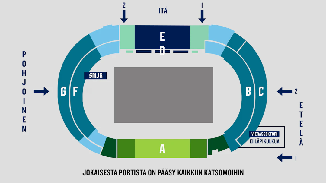 Olympiastadionin katsomokartta 2025