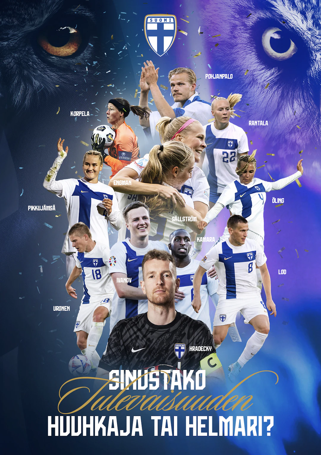 Sinustako tulevaisuuden Huuhkaja tai Helmari?
