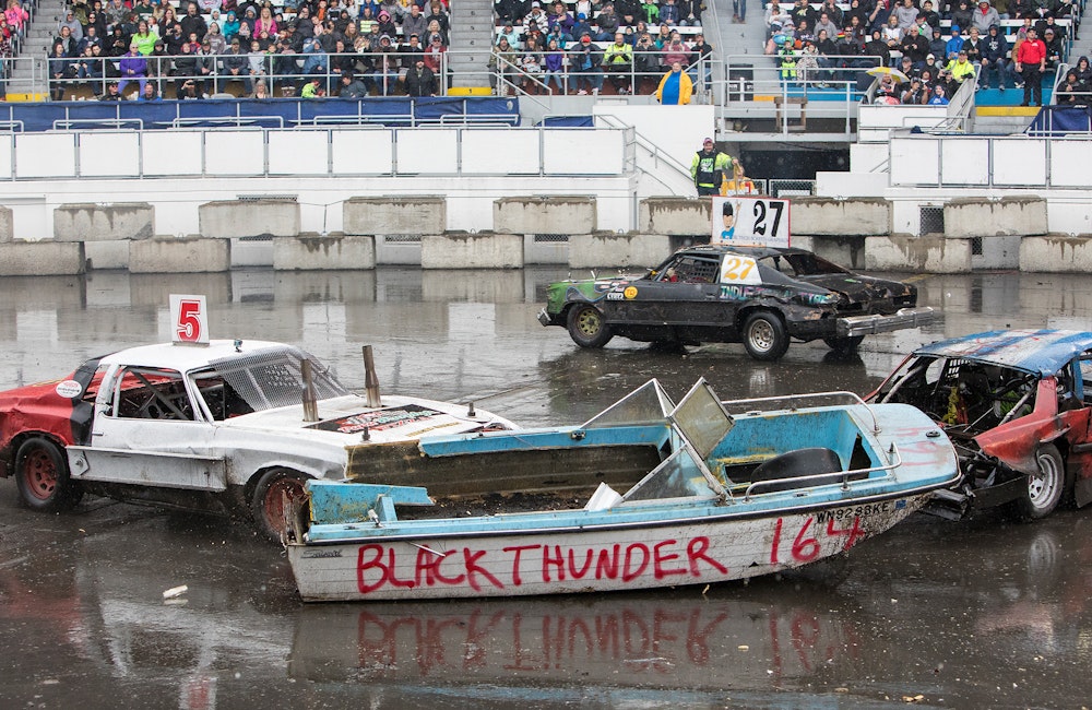 Slamfest Demolition Derby with Boat Bash