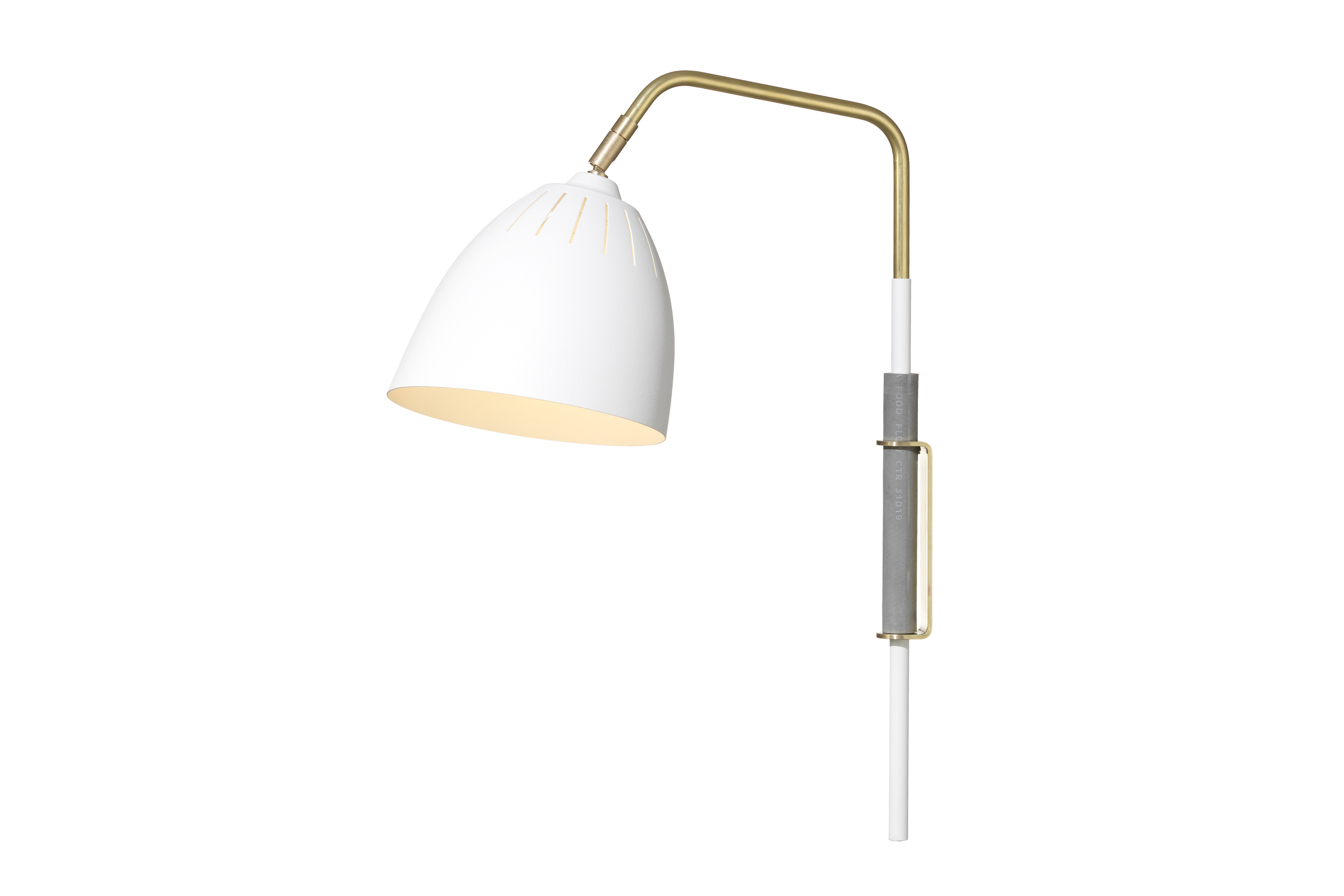 White structure RAL9016/ rough brass