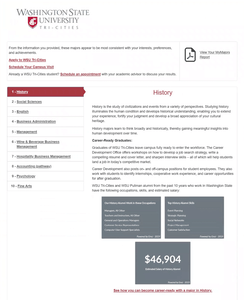 The results page from a recruitment quiz features estimated earnings data.