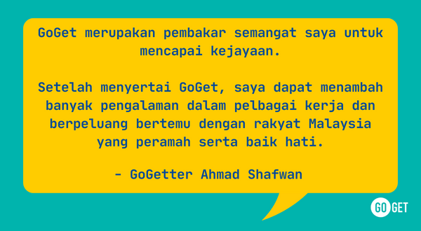 January 2022 GoGetter Spotlight: Ahmad Shafwan