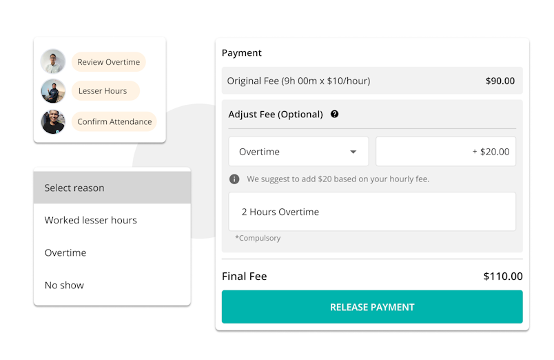 GoGet helper job payment release feature