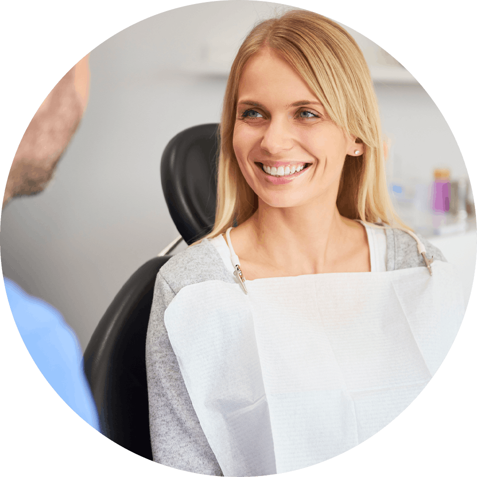 patient smiling after her full mouth rehabilitation burbank