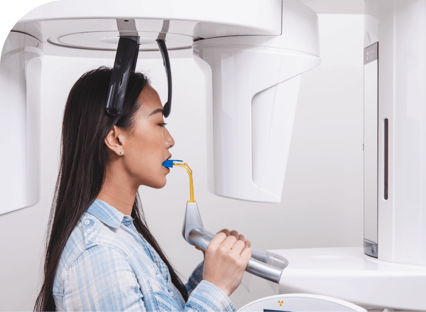 patient before her full mouth rehabilitation burbank