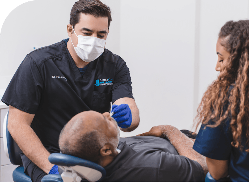 patient receiving smile makeover burbank