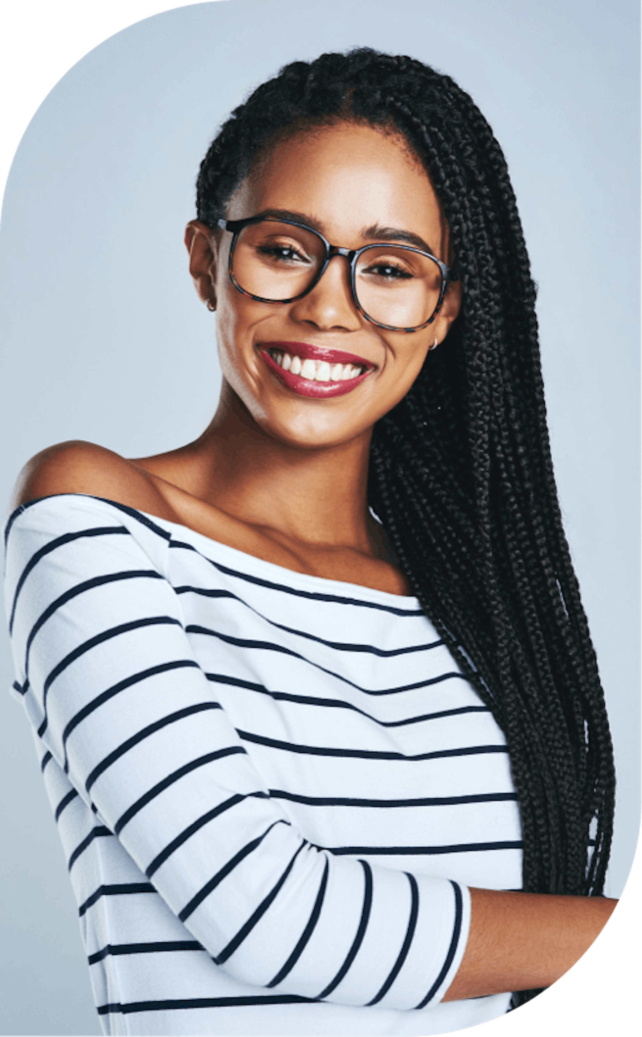 patient after seeing implant dentist burbank