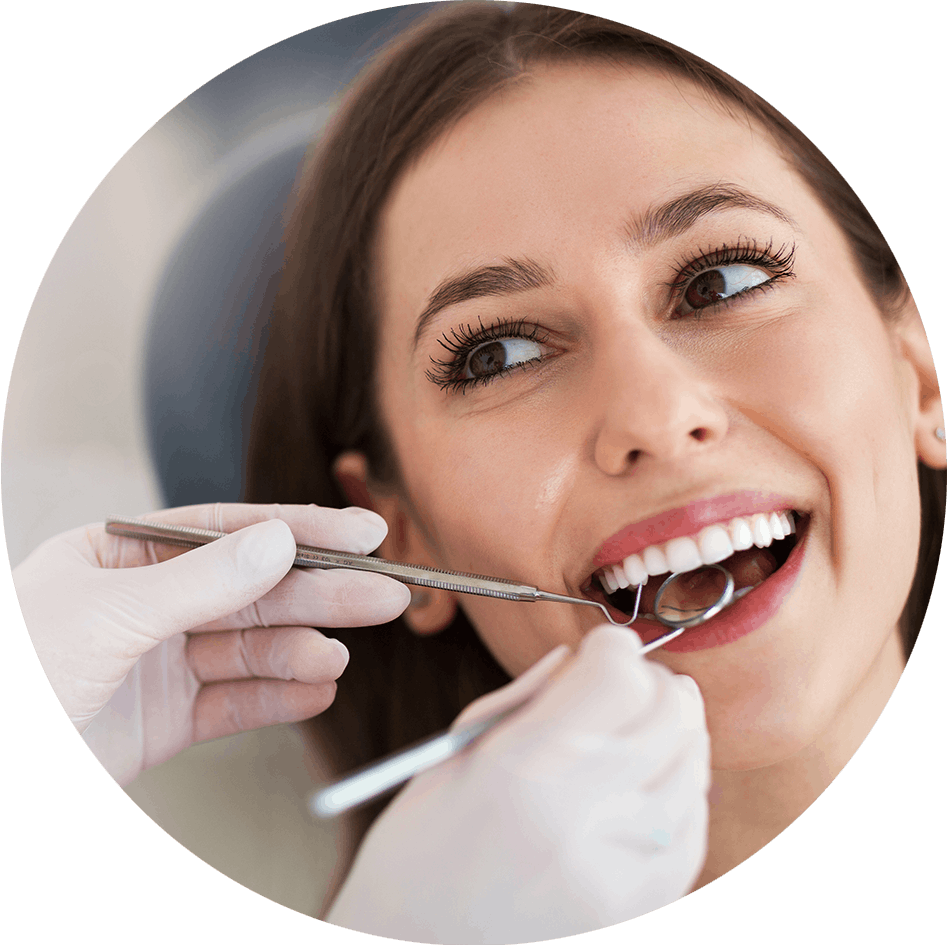 Woman getting consultation for a smile makeover in Santa Ana, CA