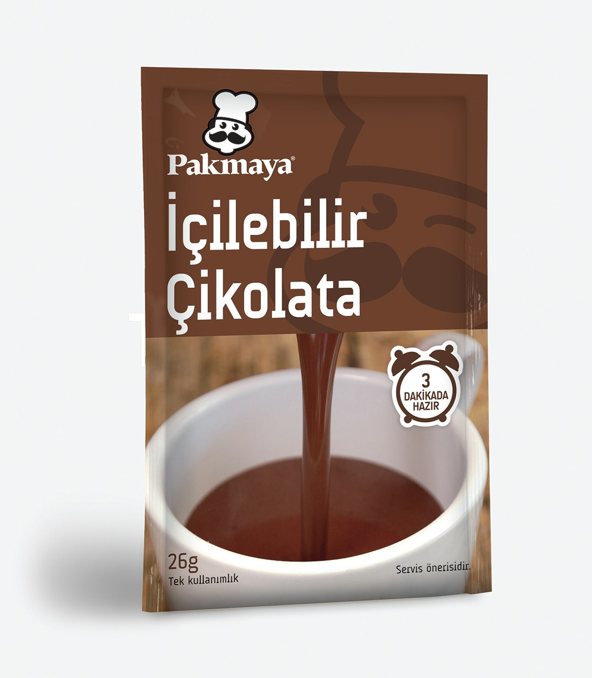Pakmaya icilebilir cikolata