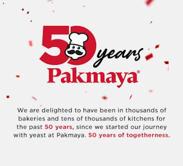 We are delighted to have been in thousands of bakeries and tens of thousands of kitchens for the past 50 years, since we started our journey with yeast at Pakmaya. 50 years of togetherness.