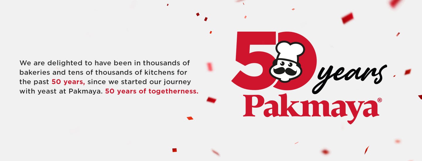 We are delighted to have been in thousands of bakeries and tens of thousands of kitchens for the past 50 years, since we started our journey with yeast at Pakmaya. 50 years of togetherness.