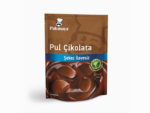Şeker İlavesiz Vegan Pul Çikolata