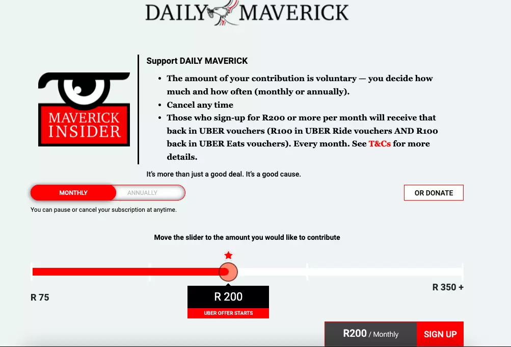 Dialy Maverick has subscription