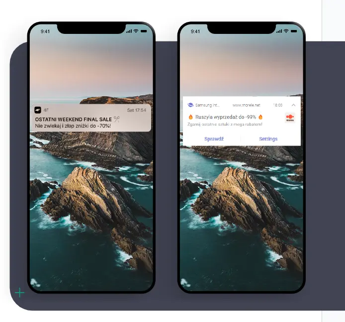 Mobile push notifications examples