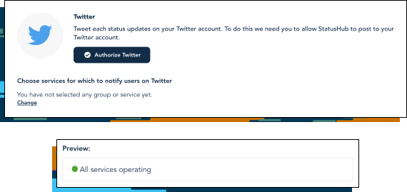 Embeddable status sharing screenshot