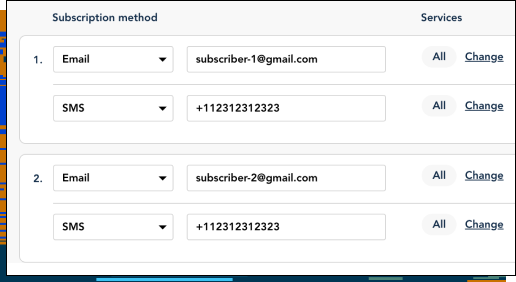 Import and manage subscribers screenshot