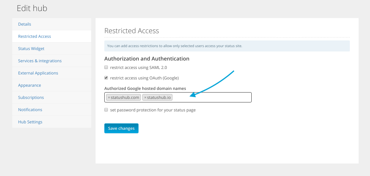 Provide multiple domains names for Google OAuth authorization