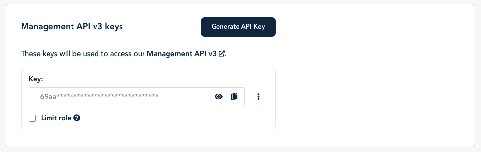StatusHub Management API: Basic setup with one key