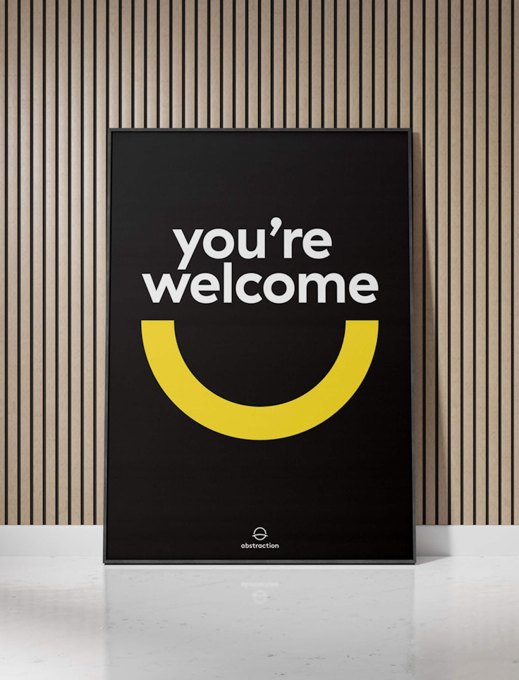 Poster Abstraction Shapes Smiley Branding Brandsystem Art Stuurmen