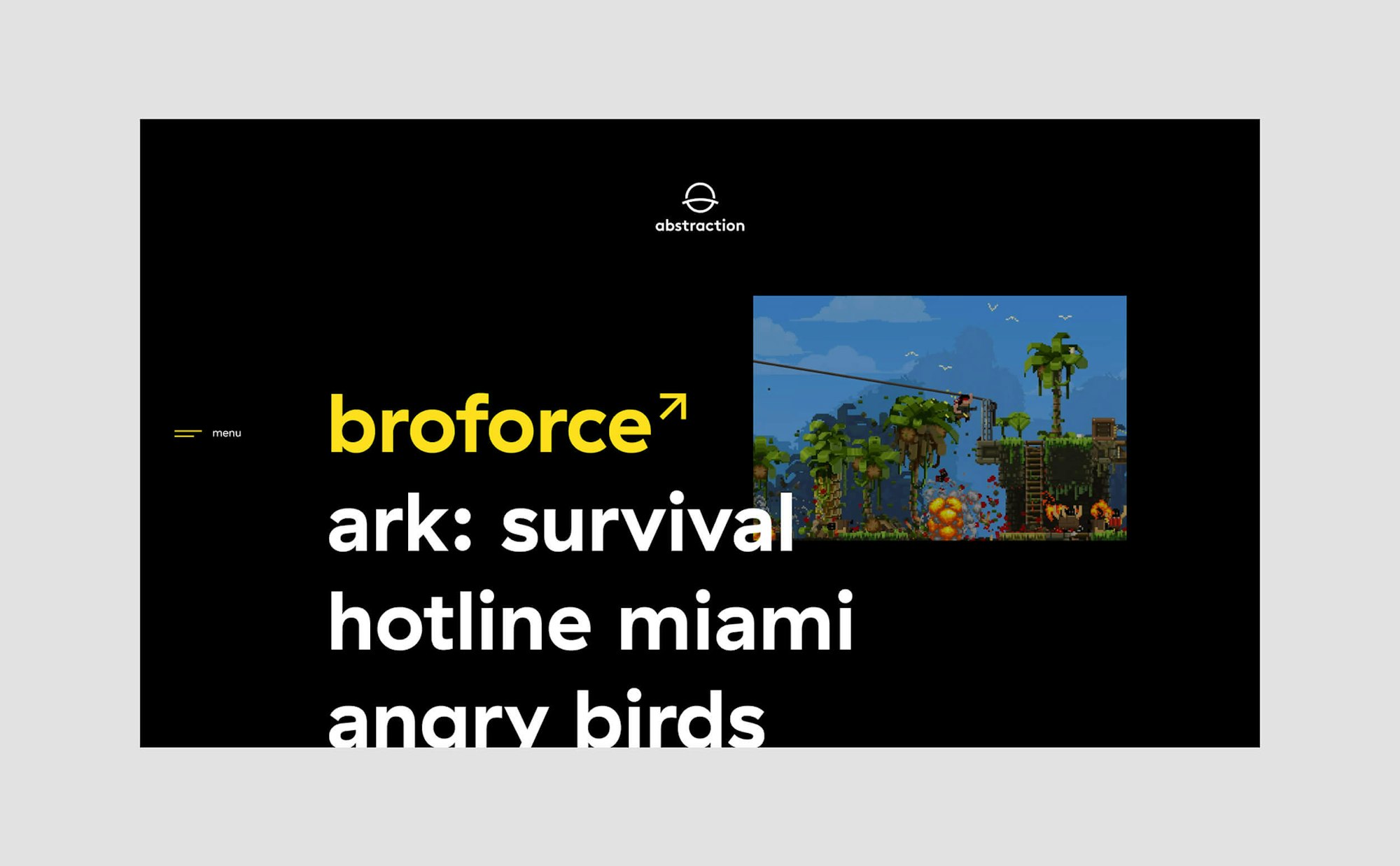 Projects Games Website Abstraction Mockup Stuurmen