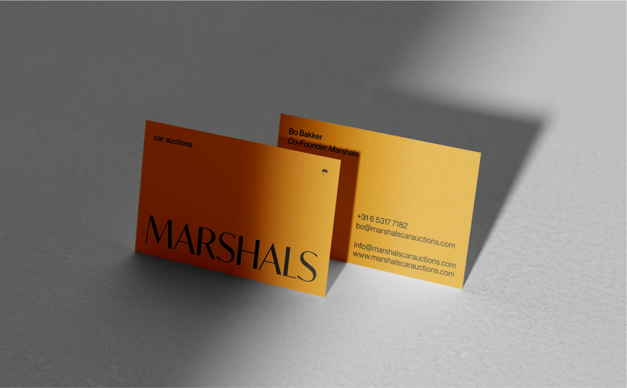Businesscards Branding Stuurmen Marshals Orange Paper Print