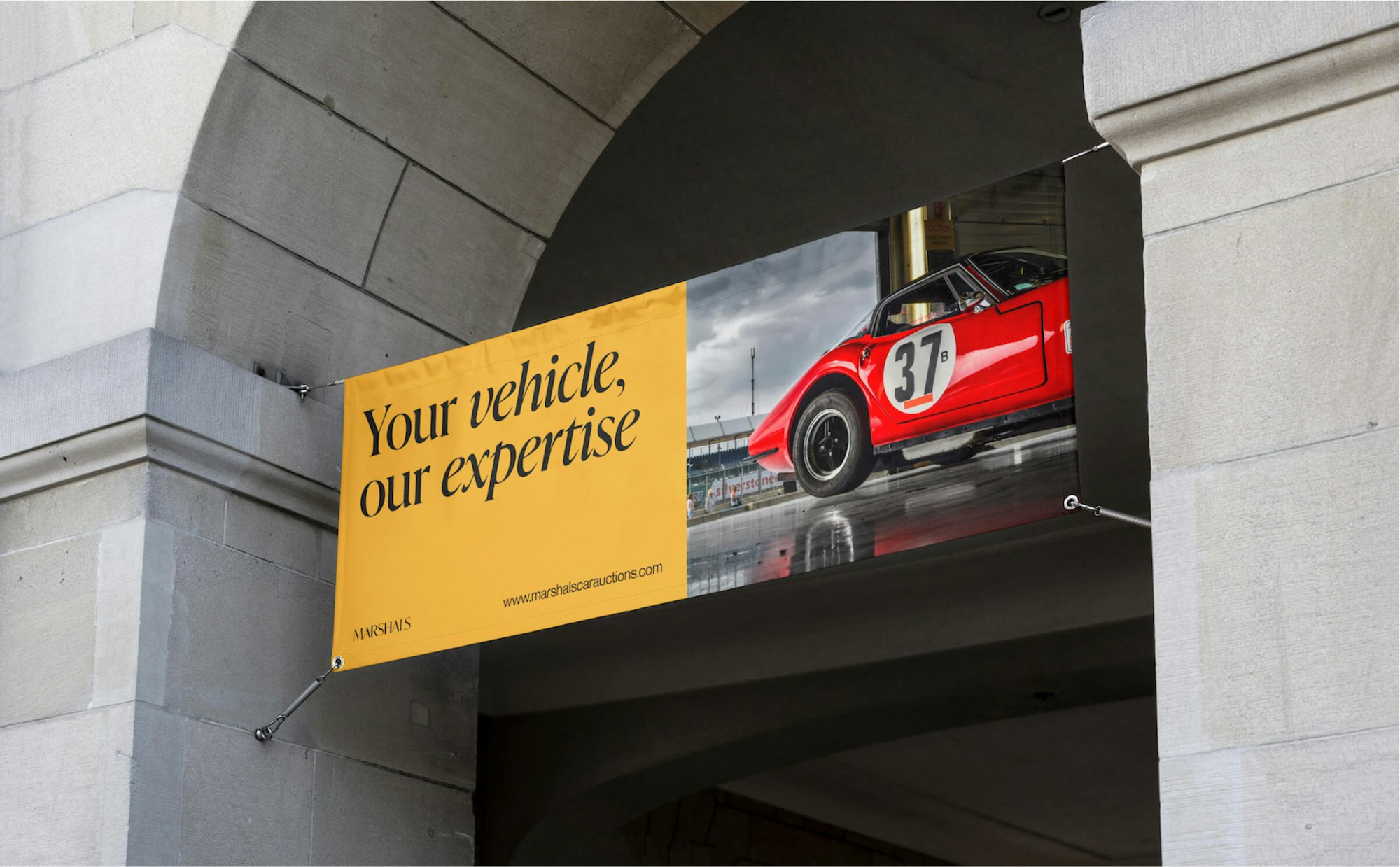 Poster On Billboard Showcasing Car Branding Stuurmen Marshals