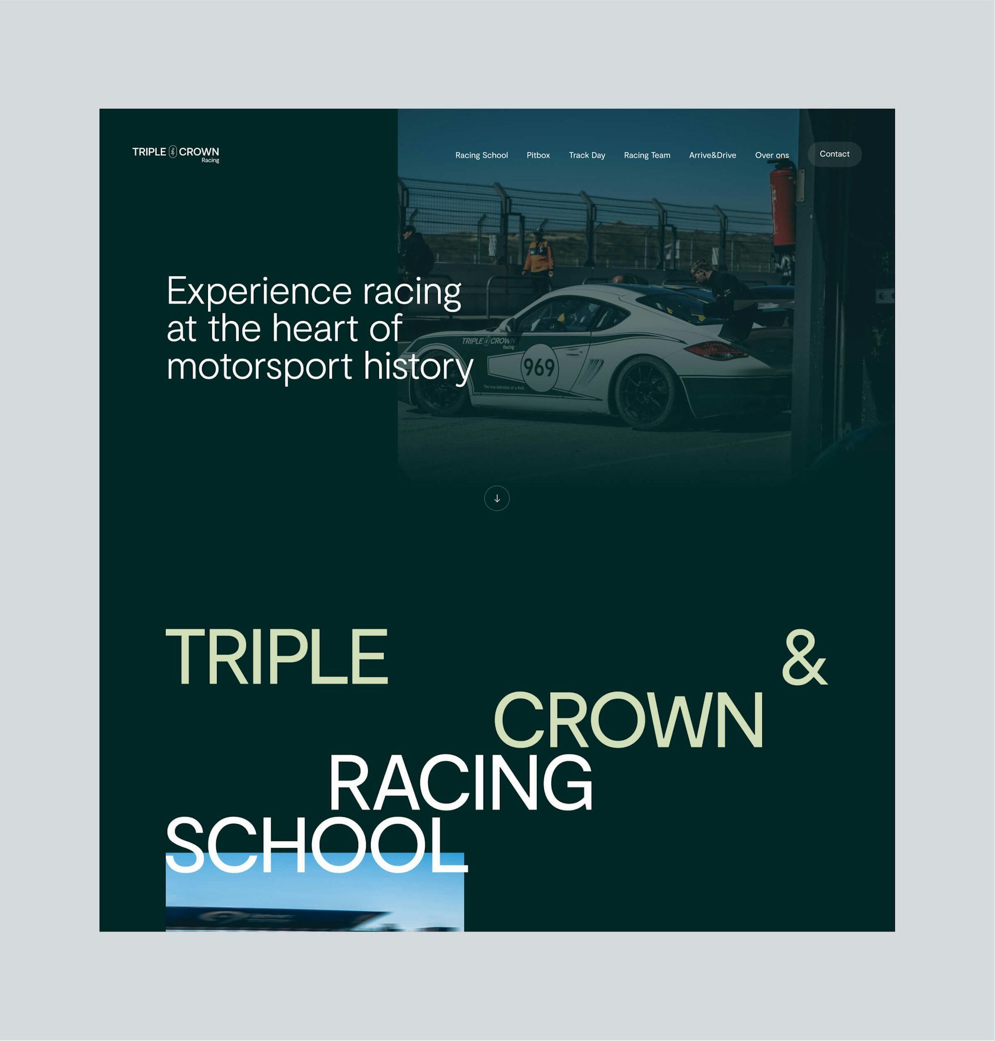 triple and crown racing website design