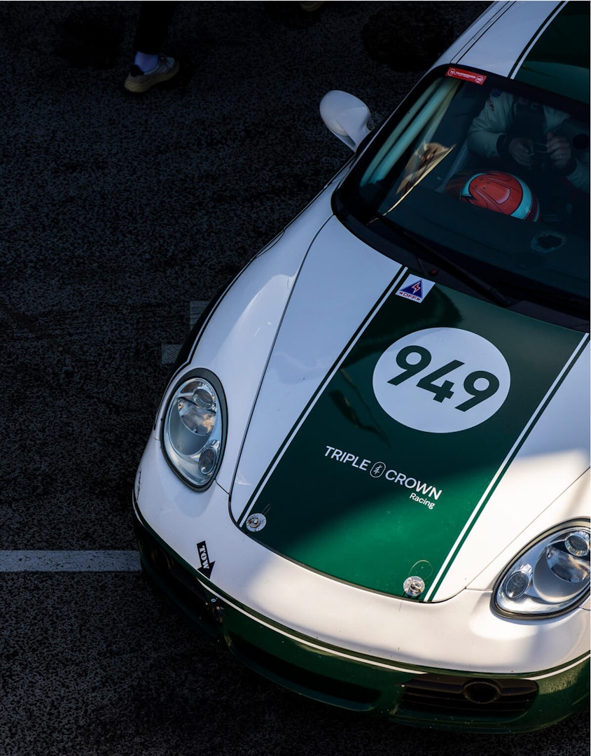 Porsche race livery green Triple Crown racing Stuurmen