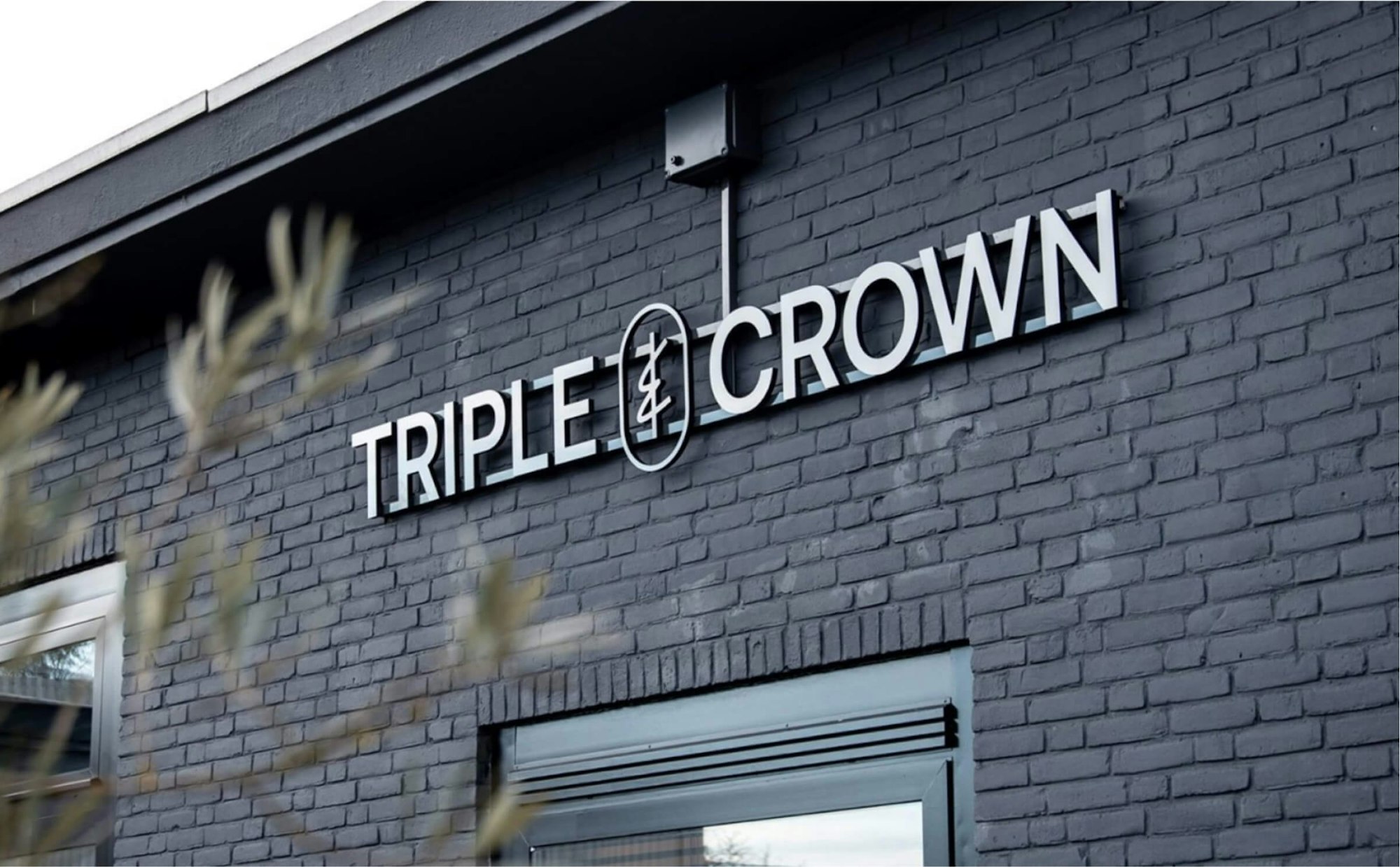 Triple and crown signage logo