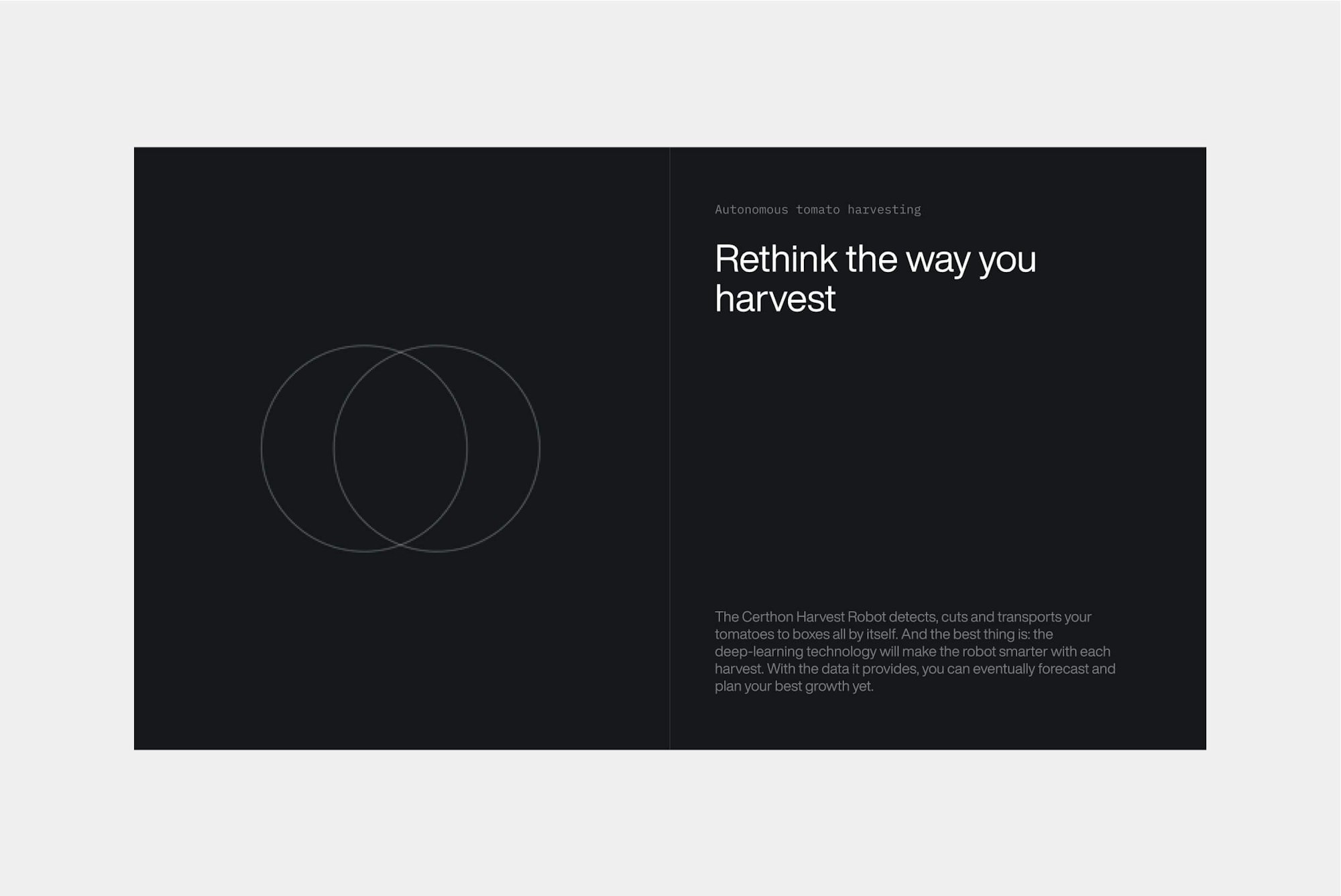 Certhon web design harvest robot over