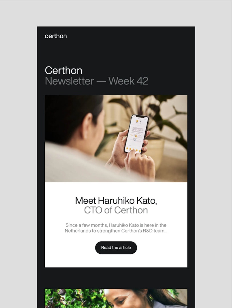 Newsletter design certhon