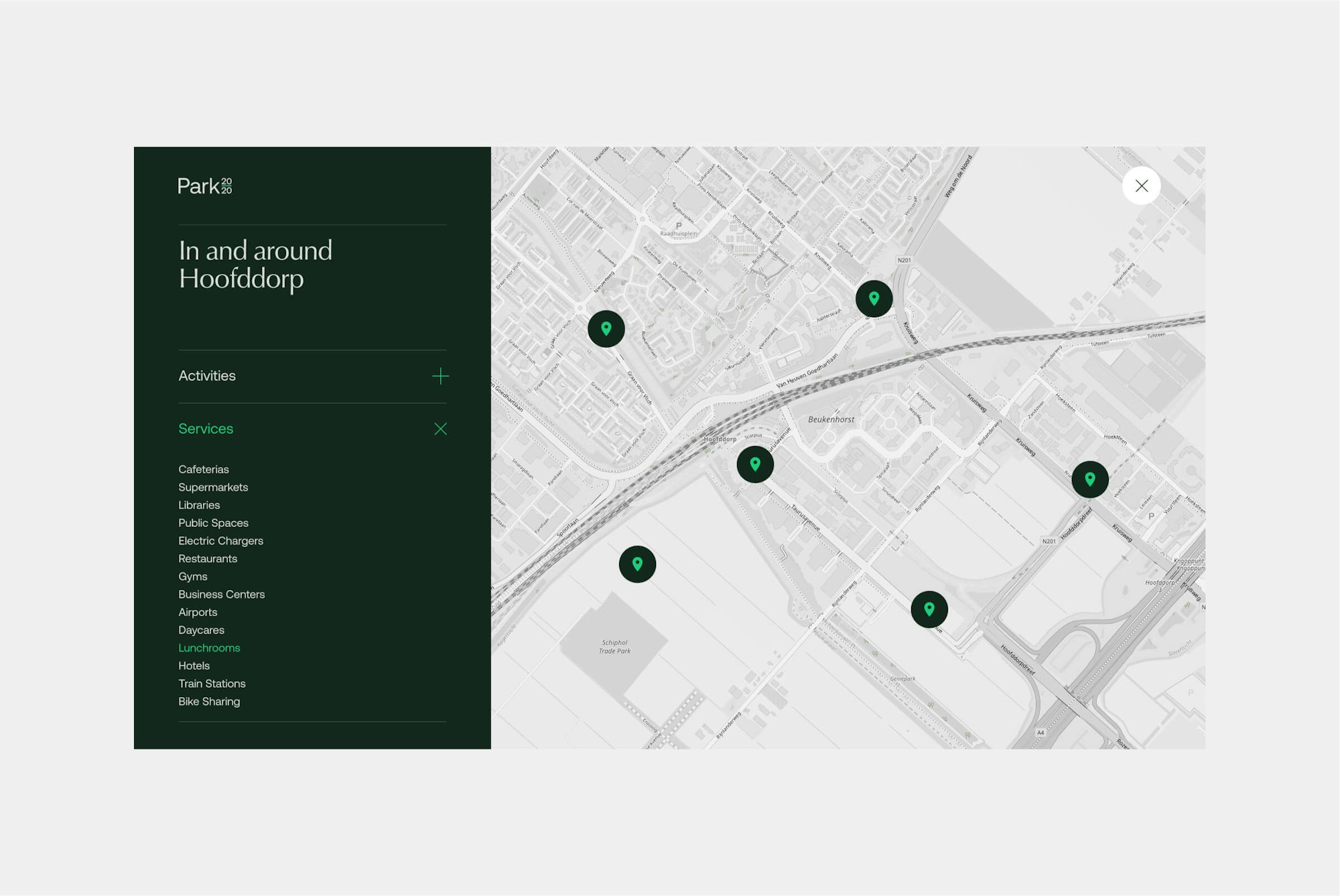 Branding full service Park2020 Map