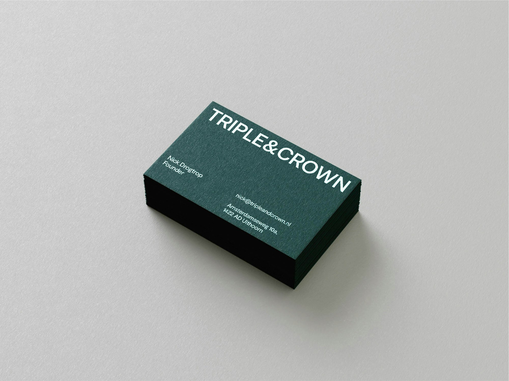 Triple and crown business cards print design