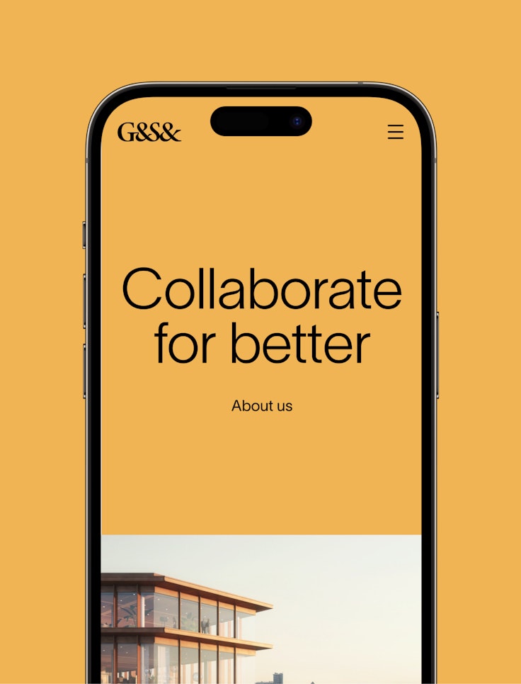 Visual of an iPhone with the text 'Collaborate for better.'