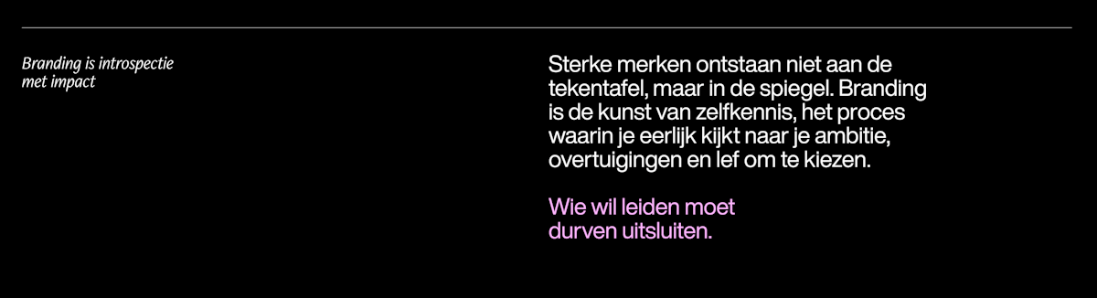 Branding is introspectie met impact